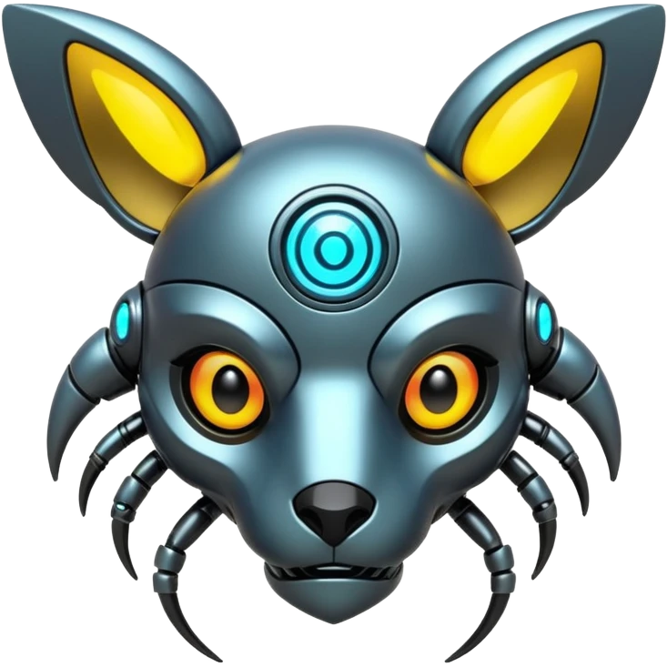 Futuristic shiny cyberpunk-Fakémon-Pokémon-creature emoji