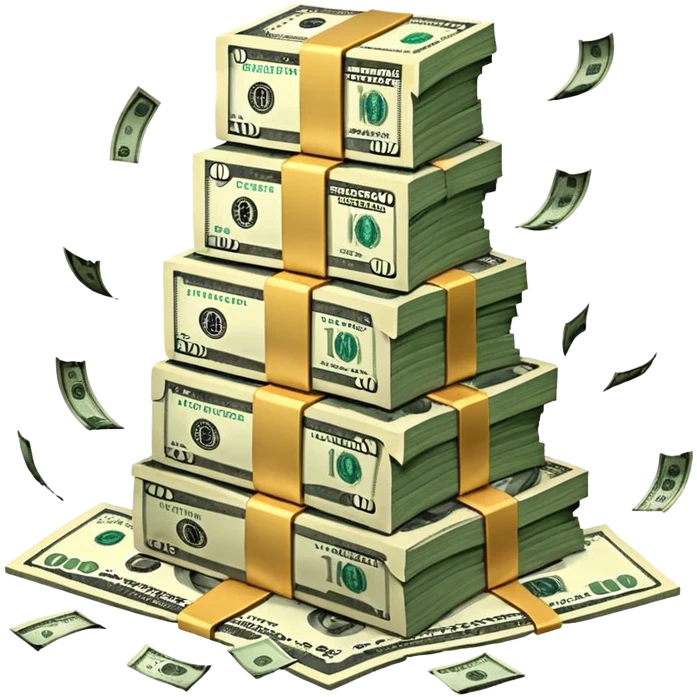 Falling value of the dollar emoji