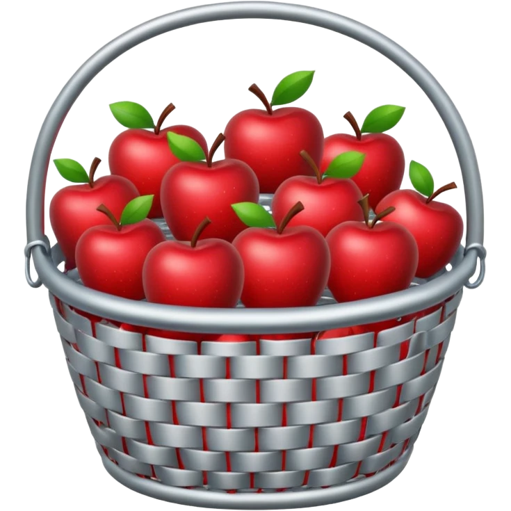 Metal Apple Basket emoji