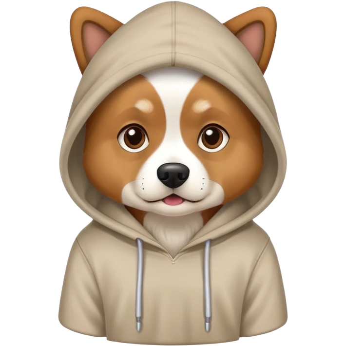 DOG wearing a hoodie  emoji