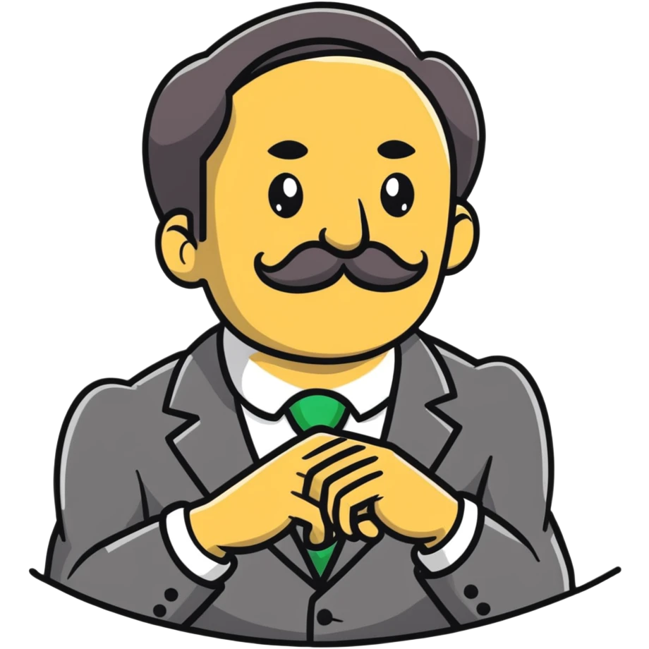 italian man Luigi Mangione with mustache wearing a large gold wedding band ring emoji