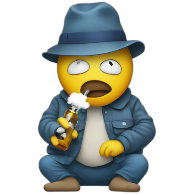 tchoupi with vape emoji