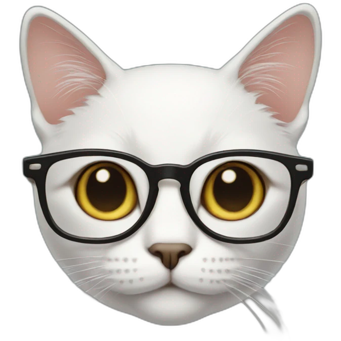 Cat in glasses emoji