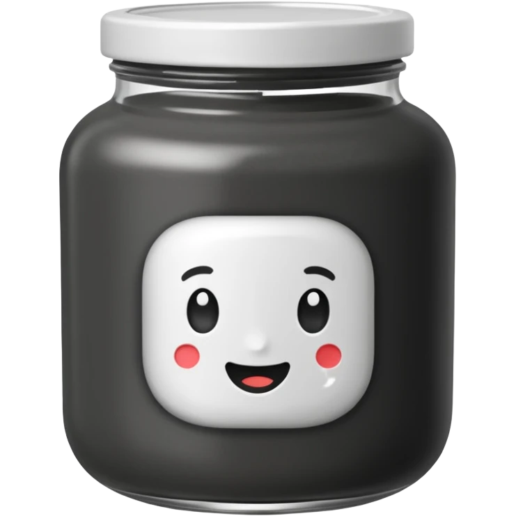 black sesame paste in a jar emoji