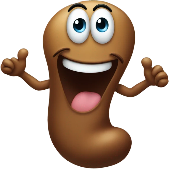 Poop guy waiving hi emoji