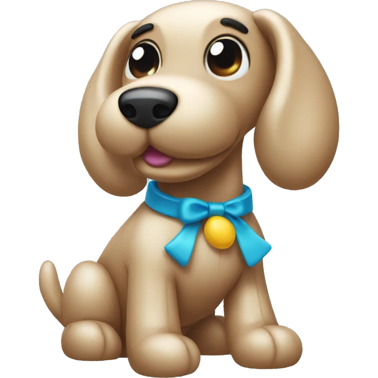 Cartoon  balloon dog emoji