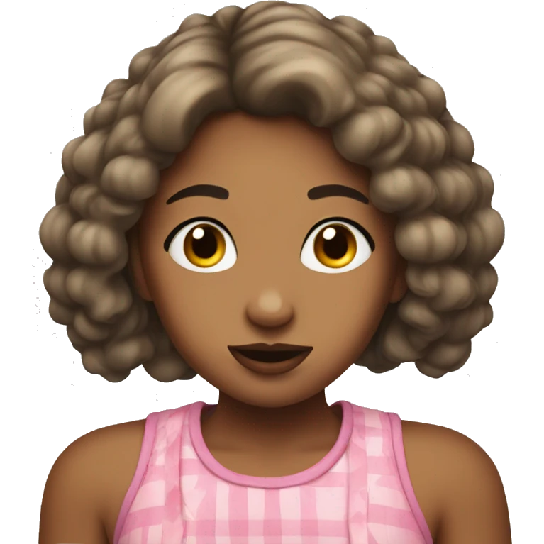 a brat girl having a brat summer emoji