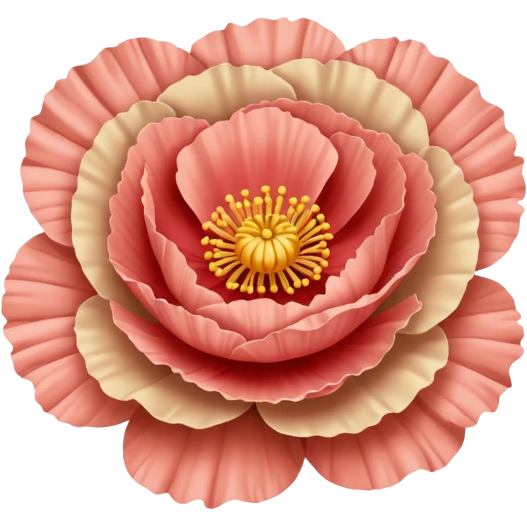 Carnation poppy beige light rose emoji
