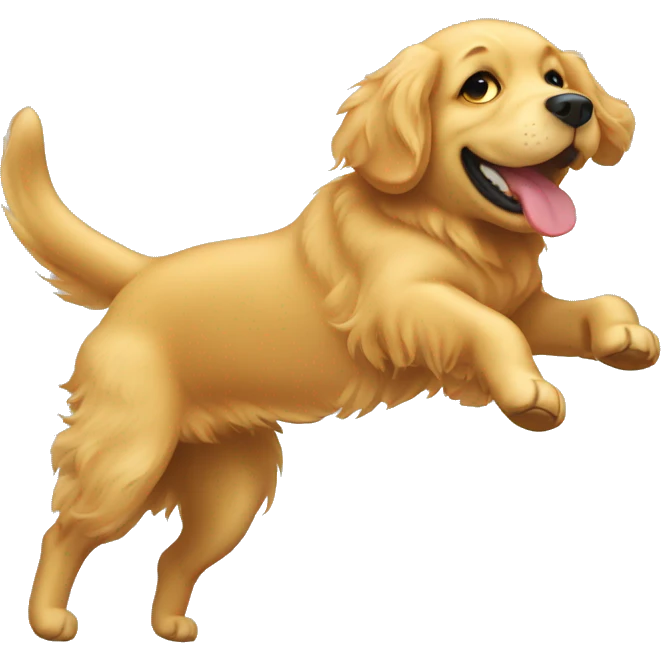 golden retriever rolling over  emoji