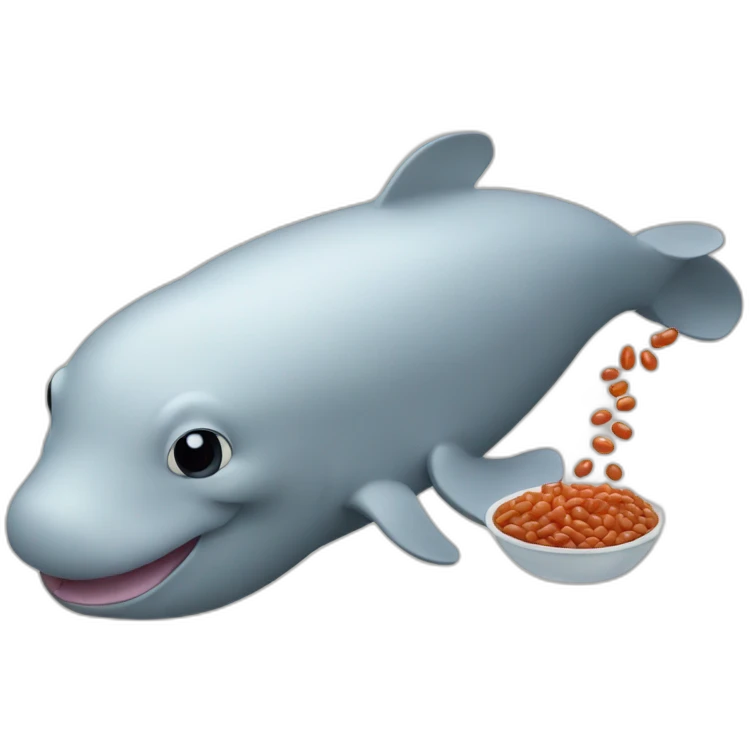 beluga eating baked beans emoji