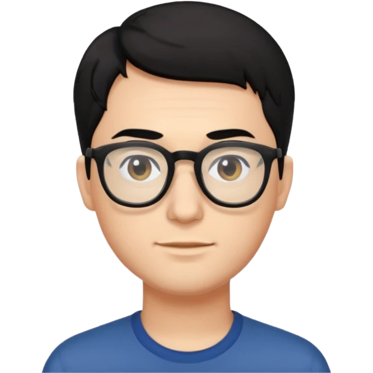 man with glasses and short hair emoji