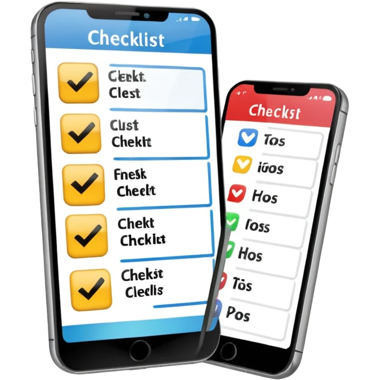 phone with a checklist emoji