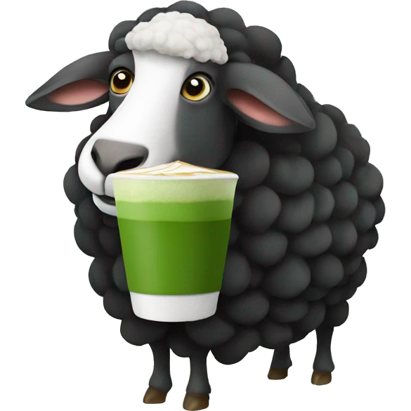 black sheep coffee matcha  emoji