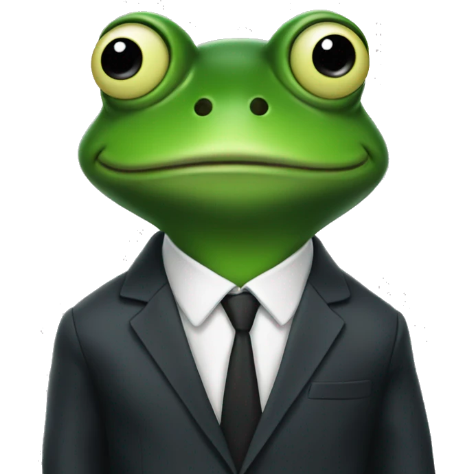 frog meme in a suit emoji