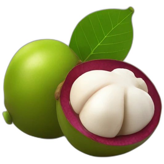 peeled mangosteen fruit emoji