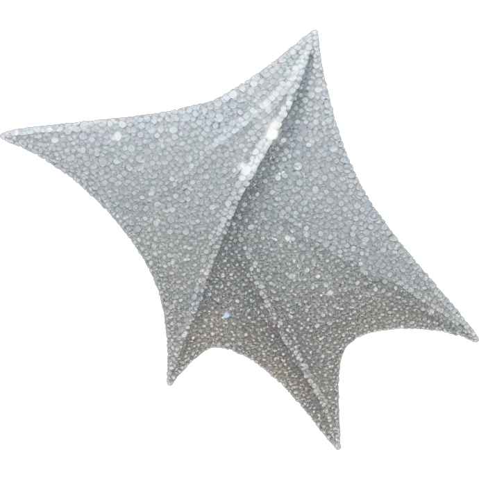 a mantarray logo shape made of diamond emoji