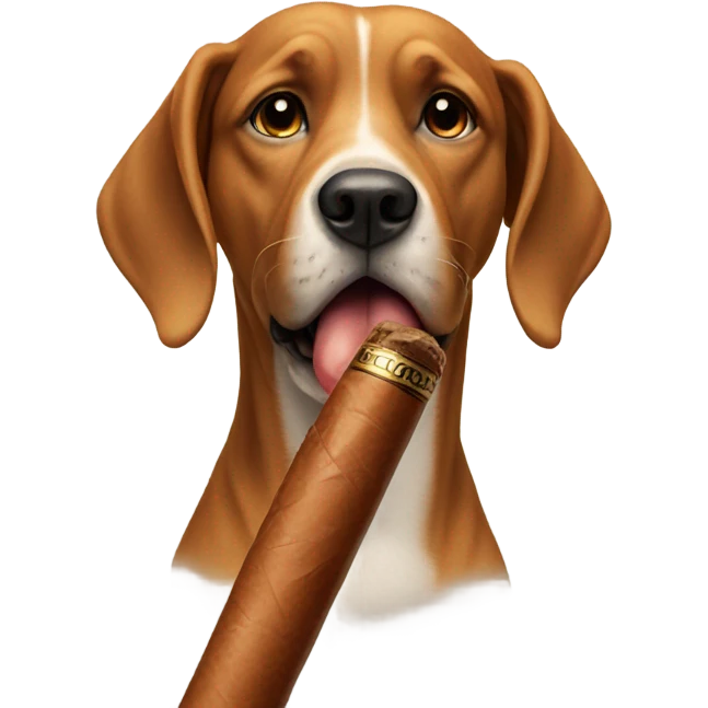 Dog smoking a cigar  emoji