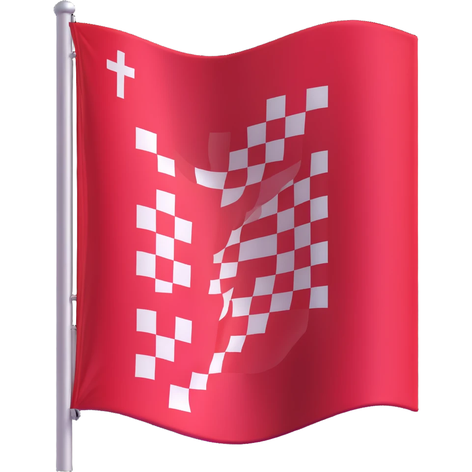 Flag of Utrecht with red and white checkered pattern emoji