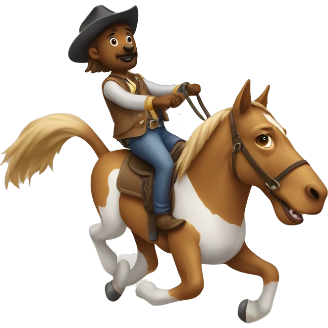 dog riding horse emoji