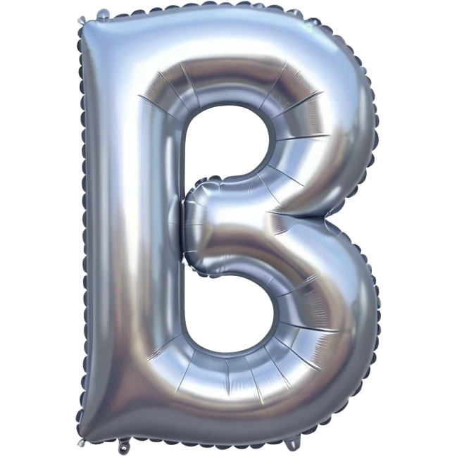 The number 16 as realistic silver balloons emoji