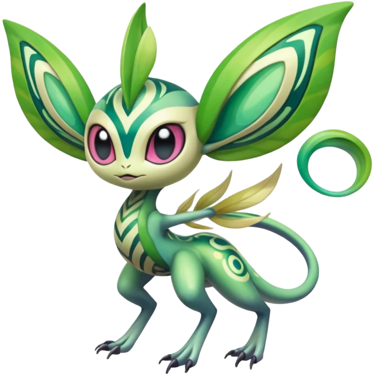 Colorful Shiny Tropical Exotic Meloetta-Celebi-Palkia-Virizion-Venom-Stitch-Fakémon-creature-hybrid emoji