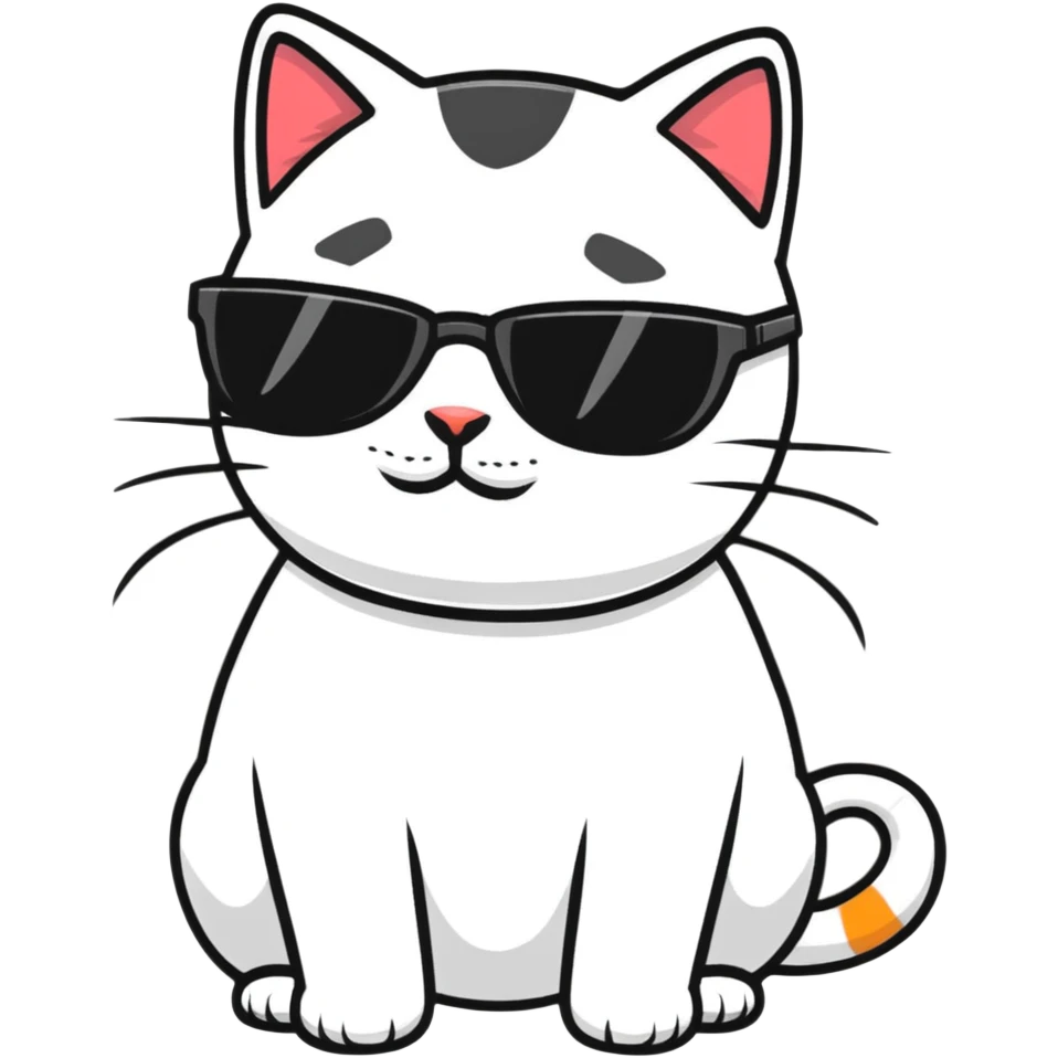 Cat with sunglasses emoji