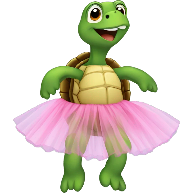 turtle with a tutu emoji