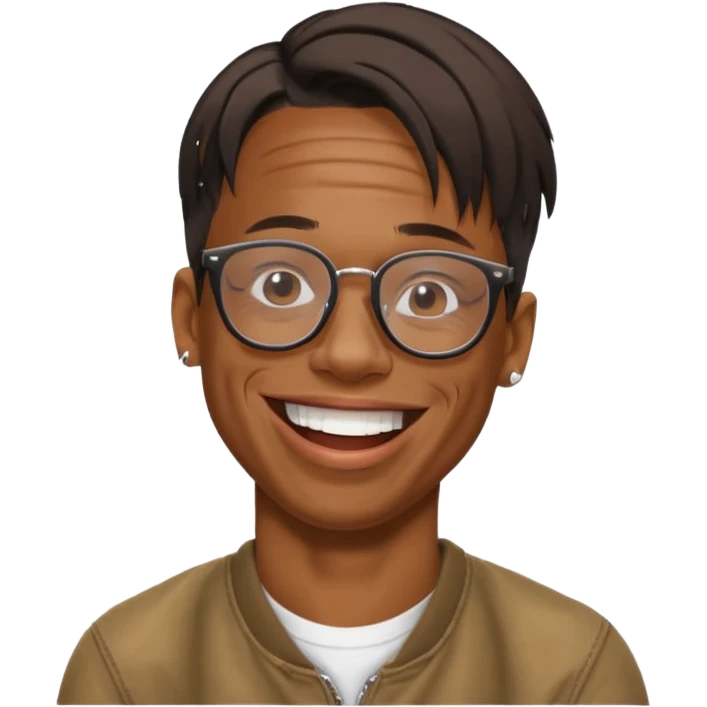 Travis Scott head laughing with glasses on  emoji
