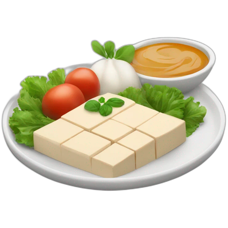 vegan tofu plate emoji