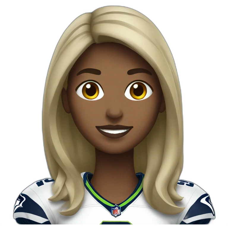 seahawks fan female emoji