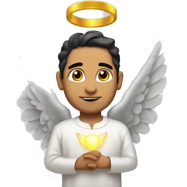 Angel Miguel rubio con alas emoji
