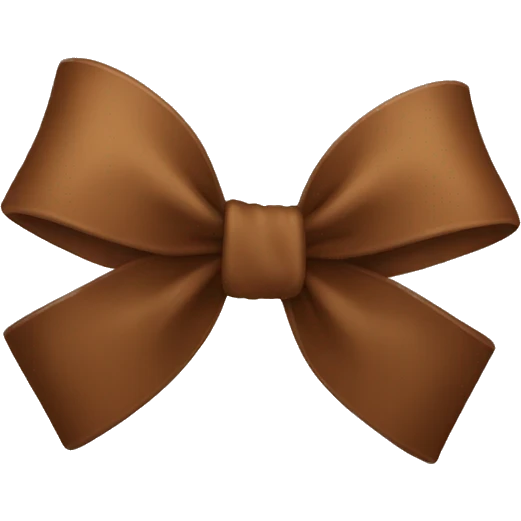 brown bow emoji