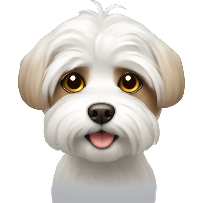 maltese with brown highlights emoji