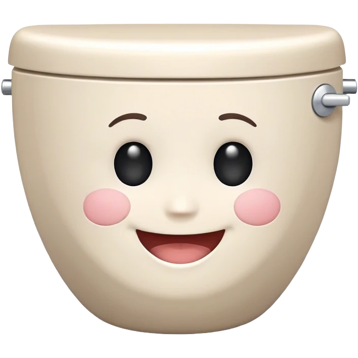Tollet  with happy face emoji