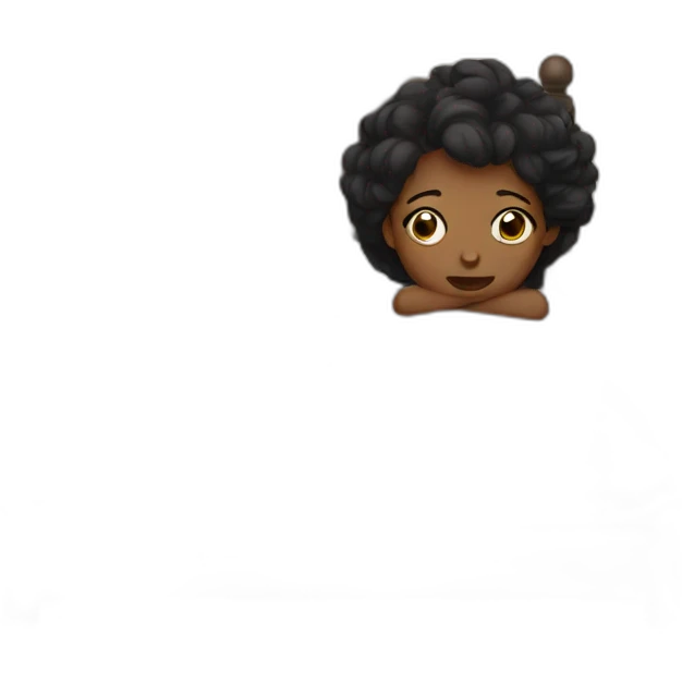 Black girl crying in her bed emoji