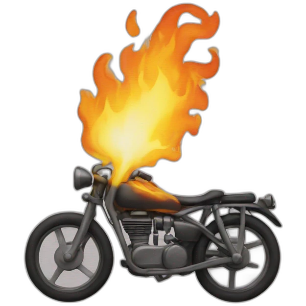 Bike on fire emoji