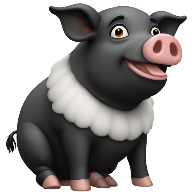 Black pig emoji