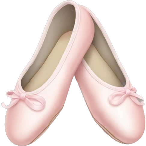 Pale pink ballet shoes emoji