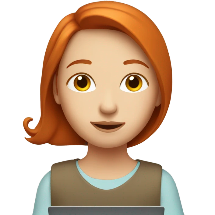 Redhead with laptop emoji
