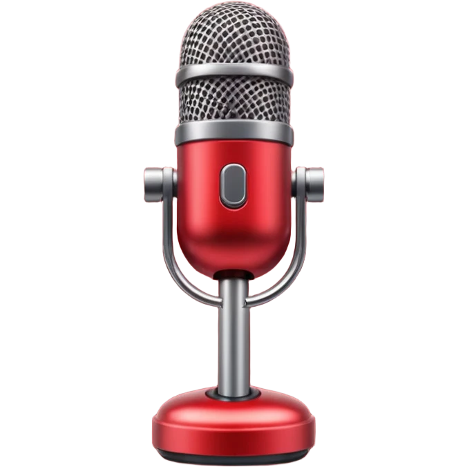 Podcast Mikrophon rot emoji