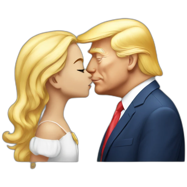 trump kissing his daughter, positivity, inclusiveness emoji