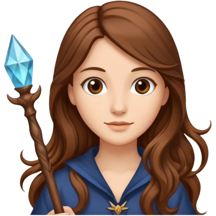 woman with long hair and a wand emoji