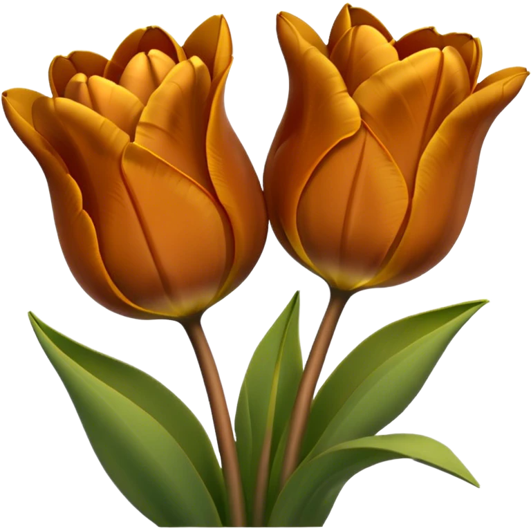 Light brown tulips emoji