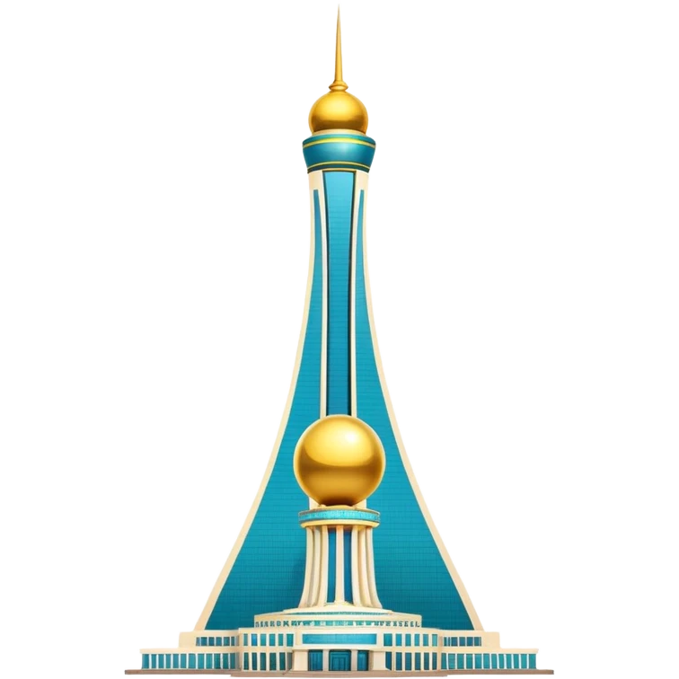 Bayterek Tower, a tall monument with a golden sphere on top, in Astana, Kazakhstan emoji