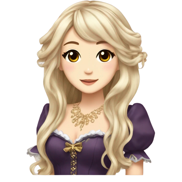 hime gyaru girl, elf princess, pointy ears emoji