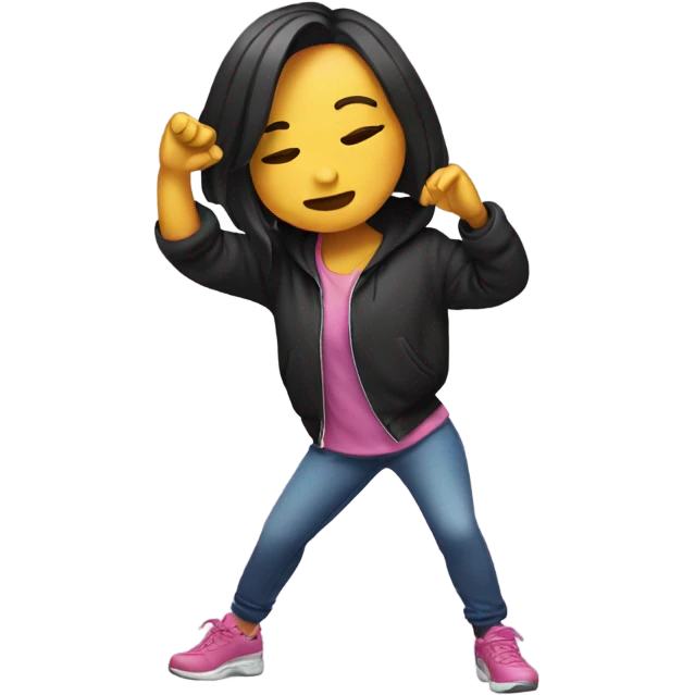 girl dabbing emoji
