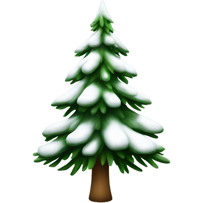  actual white fir christmas tree isolated.  emoji