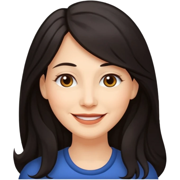Mature woman with long dark hair emoji