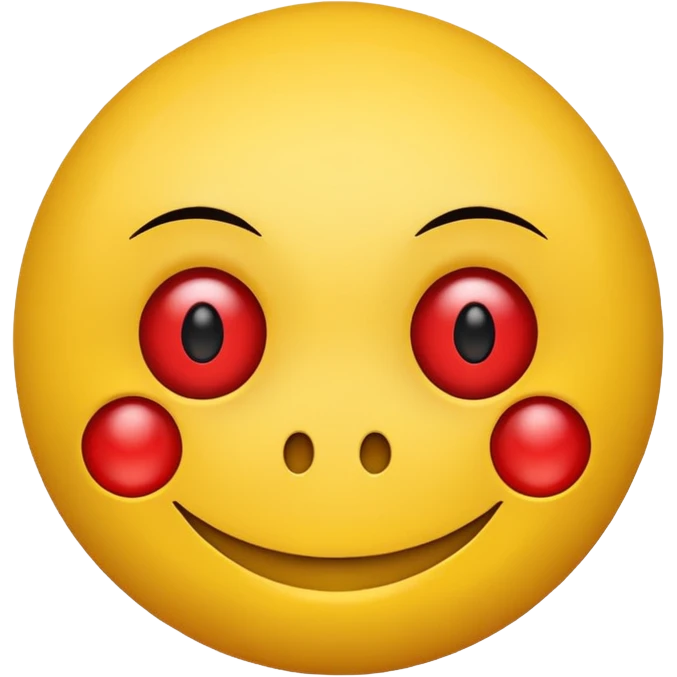 Un smiley avec les yeux rouge  emoji