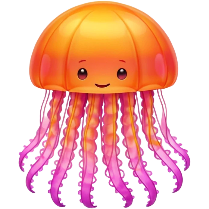 Jellyfish pink and orange (these colours but it’s a sunshine) emoji